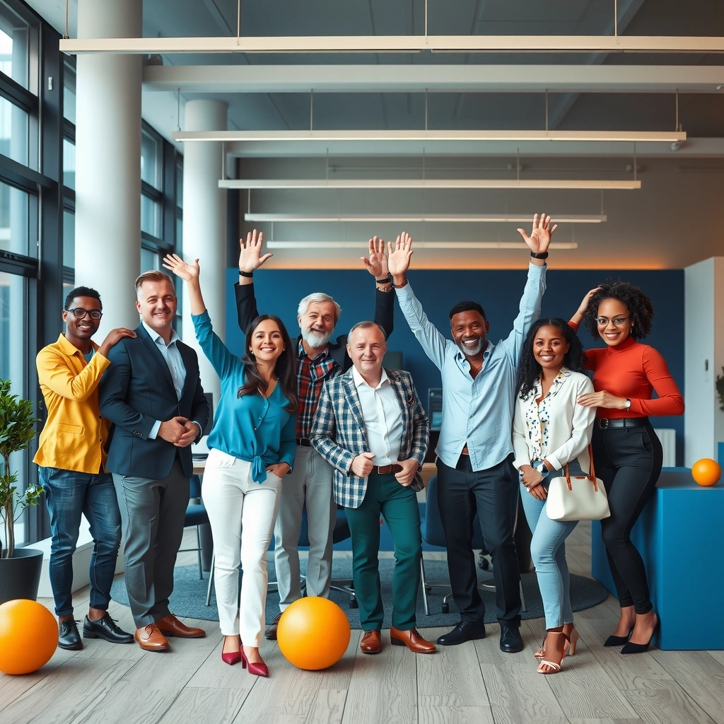 Team celebrating success